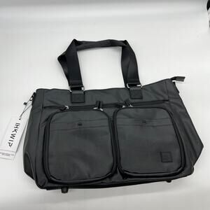 IHKWIP Cargo Catchall Tote with Two Crossbody Straps Metallic Black